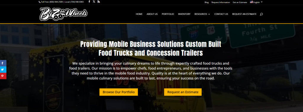 At BizOnWheels, we specialize in building custom vending trucks, food trucks,